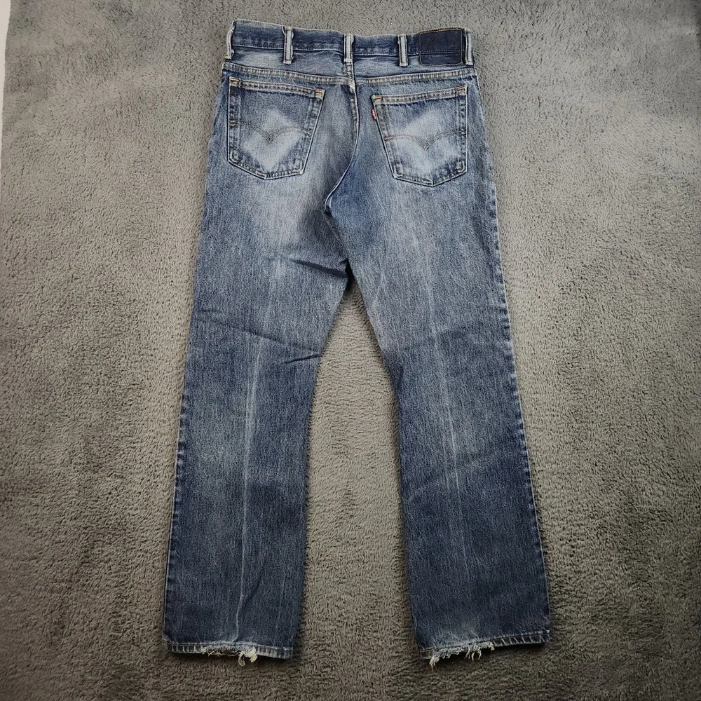 Levi's 517 Jeans Mens W34 L32 Blue Mid Rise Bootcut Faded Western Denim Pants